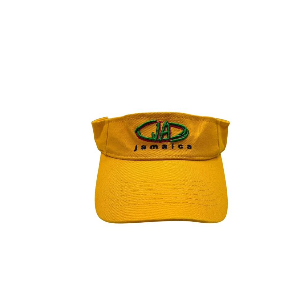 TBL Headwear Jamaica Sun Visor‎ Unisex Yellow Green Embroidered Adjustable OSFM